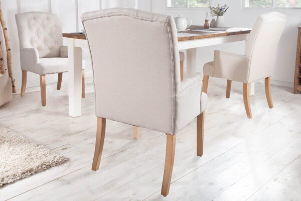 Designová židle s područkami Queen béžová