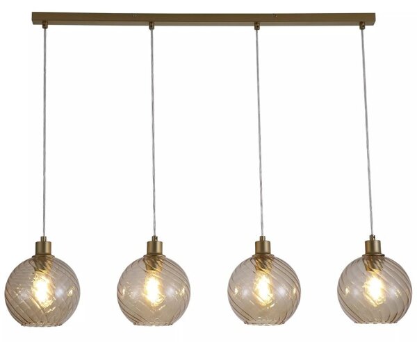Searchlight 44520-4CP Závěsné svítidlo RADIANCE CHAMPAGNE optické sklo