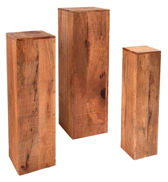 Dekorativní sloup Timber mango - set 3 ks