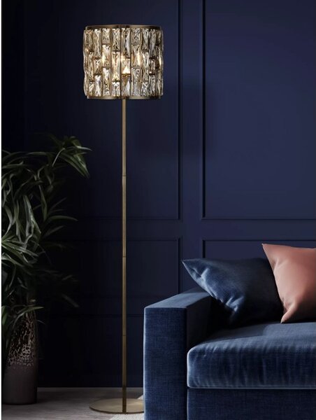 Searchlight EU6589AB Stojací lampa glamour BIJOU patina