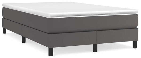 Box spring postel s matrací šedá 120x190 cm umělá kůže 3269675