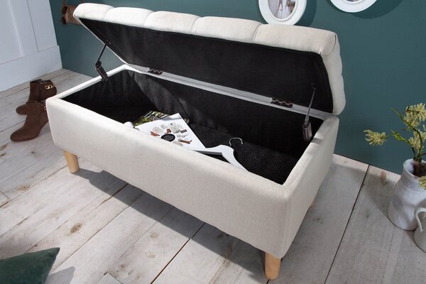 Designová lavice Queen 100 cm béžová