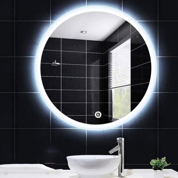 Rea Zrcadlo ⌀60 cm s regulovatelným LED osvětlením HOM-02837