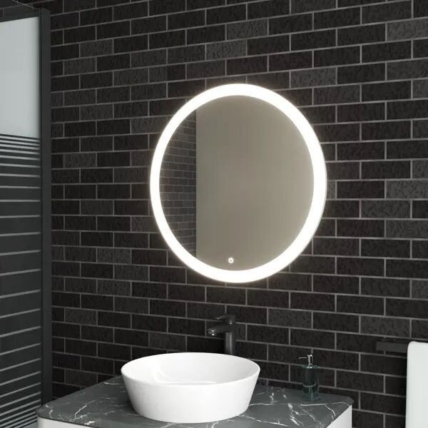 Rea Zrcadlo ⌀60 cm s regulovatelným LED osvětlením HOM-02837