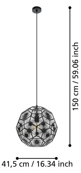 ZÁVĚSNÉ SVÍTIDLO, 41/150 cm Eglo - Online Only svítidla, Online Only