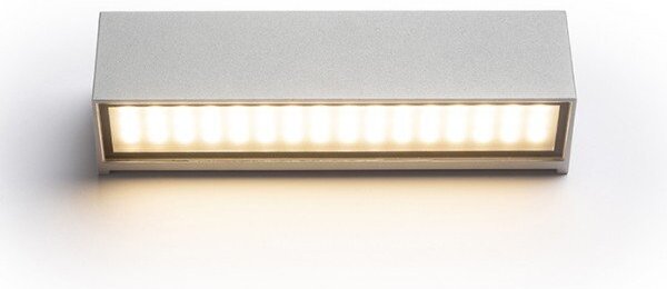 UKOČENÁ VÝROBA CAMARGUE nástěnná stříbrnošedá satinované sklo 230V LED 6W IP65 3000K - RED - DESIGN RENDL