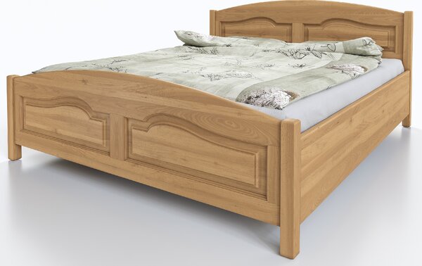 Vlastní výroba Buková postel Vanesa s úložným prostorem