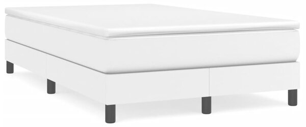 Box spring postel s matrací bílá 120x190 cm umělá kůže 3269672