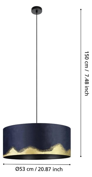 ZÁVĚSNÉ SVÍTIDLO, 53/150 cm Eglo - Online Only svítidla, Online Only