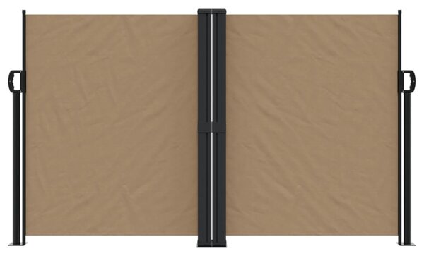 Zatahovací boční markýza taupe 140 x 1 200 cm