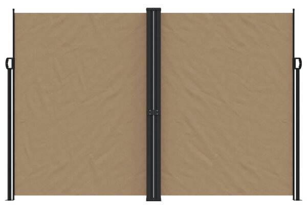 Zatahovací boční markýza taupe 220 x 1 000 cm