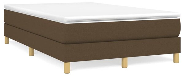 Box spring postel s matrací tmavě hnědá 120x190 cm textil 3269667