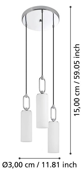 ZÁVĚSNÉ SVÍTIDLO, 37/150 cm Eglo - Online Only svítidla, Online Only