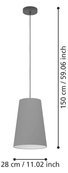 ZÁVĚSNÉ SVÍTIDLO, 28/150 cm Eglo - Online Only svítidla, Online Only