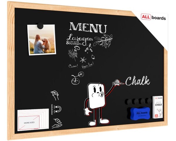 ALLboards NATURAL TM64BKB magnetická tabule 60 x 40 cm