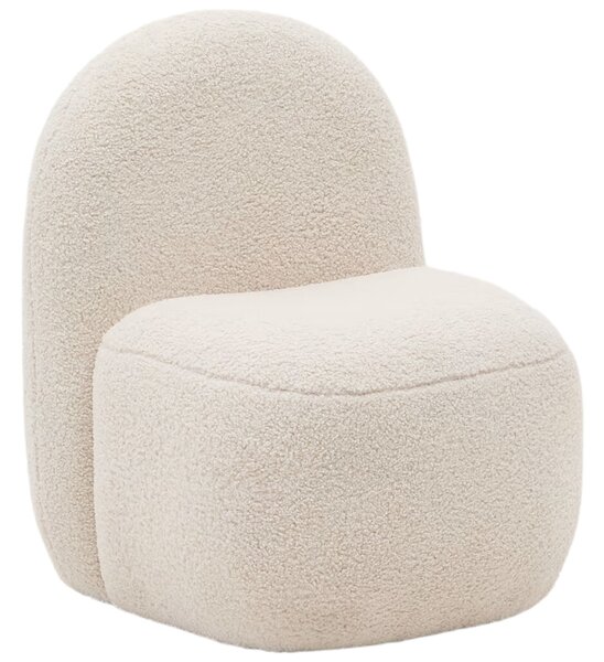 Bílé dětské bouclé křeslo Kave Home Bucky
