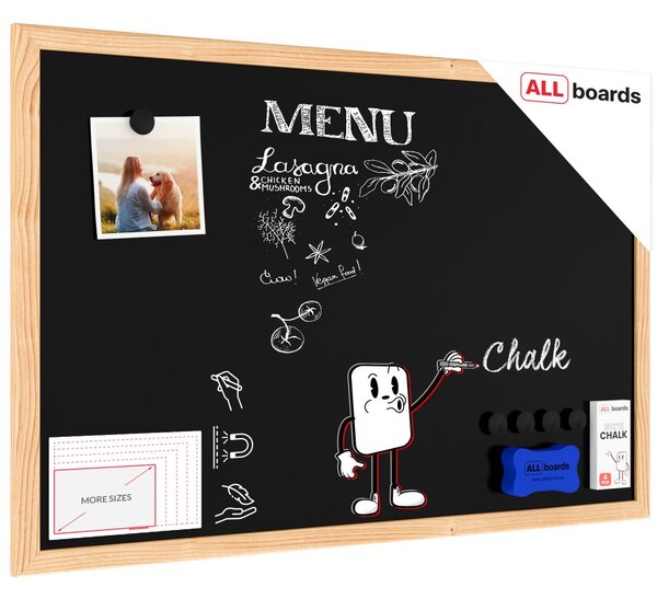 ALLboards NATURAL TM64BKB magnetická tabule 60 x 40 cm
