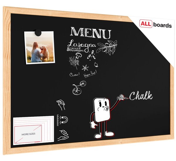ALLboards NATURAL TM64BKB magnetická tabule 60 x 40 cm