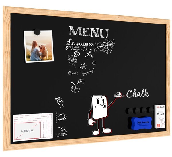 ALLboards NATURAL TM64BKB magnetická tabule 60 x 40 cm