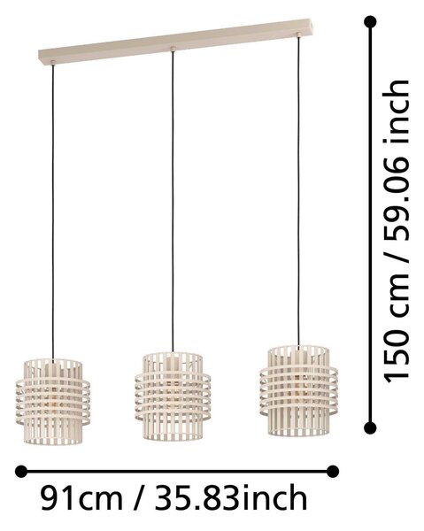 ZÁVĚSNÉ SVÍTIDLO, 91/21/150 cm Eglo - Online Only svítidla, Online Only
