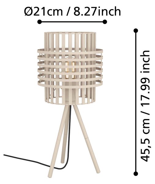 STOLNÍ LAMPA, E27, 21/45,5 cm Eglo - Online Only svítidla, Online Only