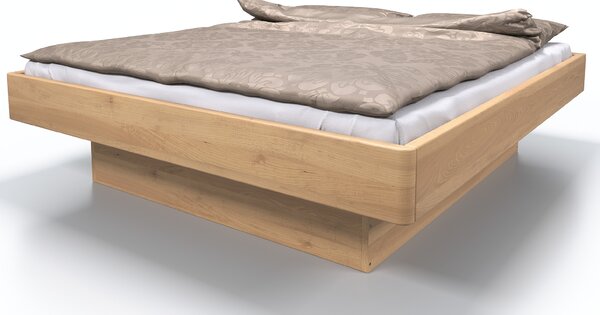 Vlastní výroba Buková postel Pegas s nízkým čelem a úložným prostorem
