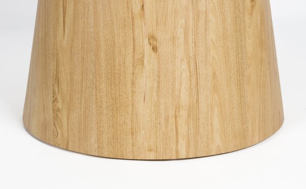 White Label Dubový jídelní stůl ALMIRA 115 cm s mramorovým dekorem