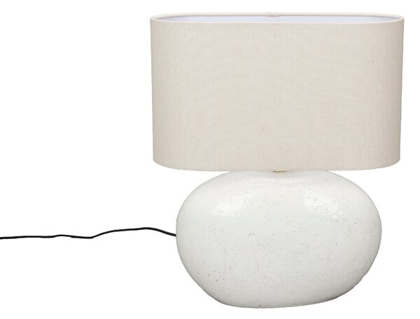 Béžová keramická stolní lampa DUTCHBONE HAILEY