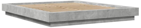 Rám postele betonově šedý 150 x 200 cm kompozitní dřevo 3281185