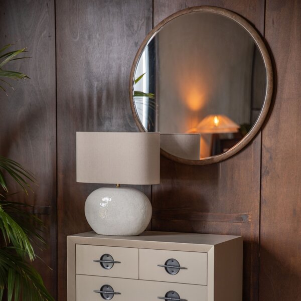 Béžová keramická stolní lampa DUTCHBONE HAILEY