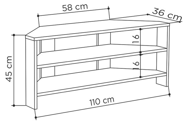 NÍZKÁ KOMODA, bílá, 114/45/36 cm Livetastic - Komody bílé, Online Only