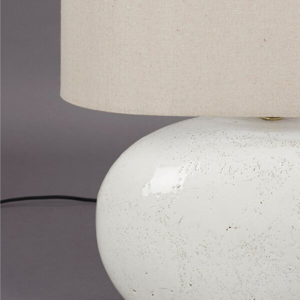 Béžová keramická stolní lampa DUTCHBONE HAILEY