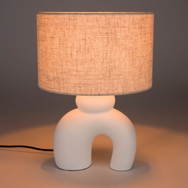 Bílá keramická stolní lampa ZUIVER BIBI