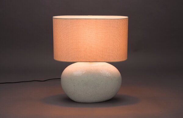 Béžová keramická stolní lampa DUTCHBONE HAILEY