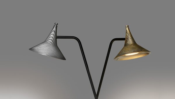 Artemide stolní LED lampa Unterlinden 9 W 2700K stmívatelná hliník