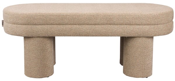 Béžová bouclé lavice DUTCHBONE FERN 110 cm