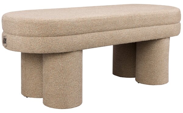 Béžová bouclé lavice DUTCHBONE FERN 110 cm