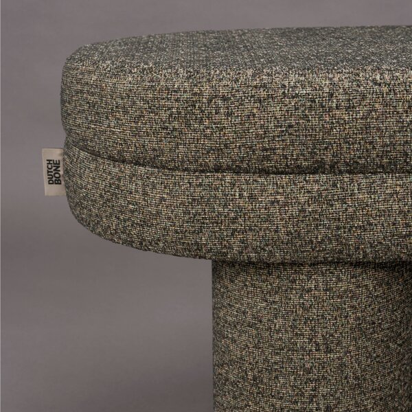 Hnědošedá bouclé lavice DUTCHBONE FERN 110 cm