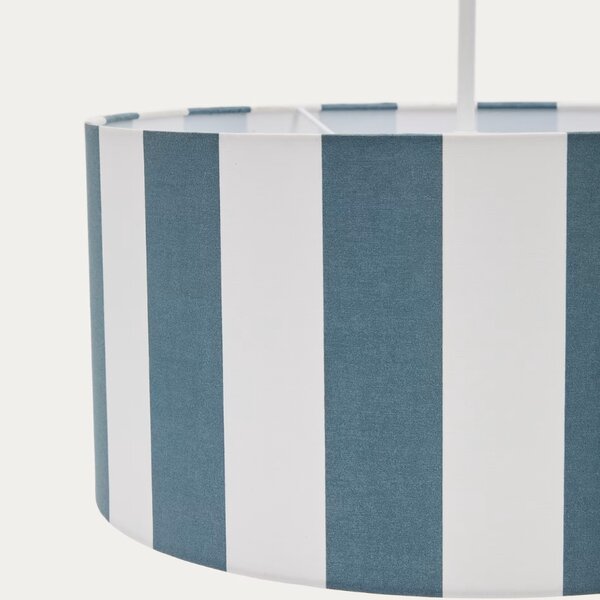 Modré pruhované stínidlo Kave Home Ciral 40 cm
