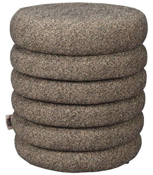 Hnědošedá bouclé stolička DUTCHBONE FERN 37 cm