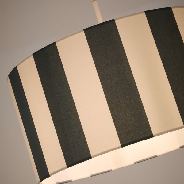 Modré pruhované stínidlo Kave Home Ciral 40 cm