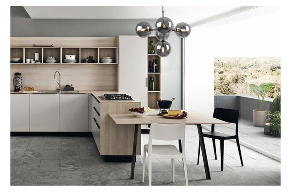 Light for home - Závěsné světlo s nastavitelnou délkou a možností připojení k podvojnému vypínači"IMPERIA", 5x40W, E14, Černá