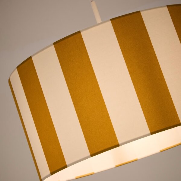Žluté pruhované stínidlo Kave Home Ciral 40 cm