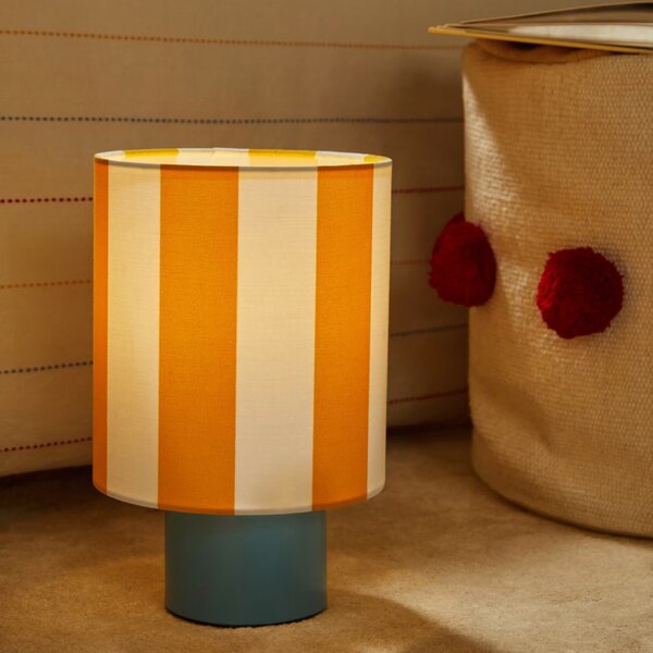 Žlutá pruhovaná stolní lampa Kave Home Ciral