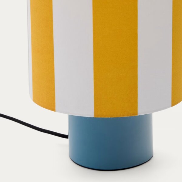 Žlutá pruhovaná stolní lampa Kave Home Ciral
