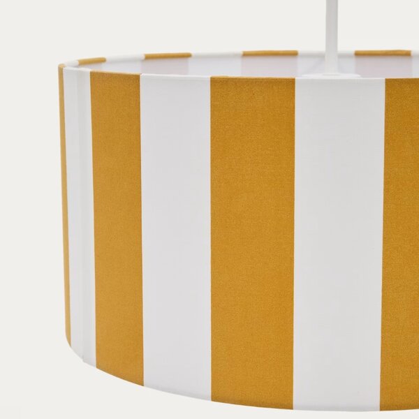 Žluté pruhované stínidlo Kave Home Ciral 40 cm