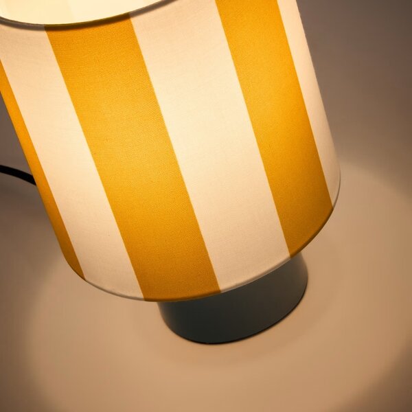 Žlutá pruhovaná stolní lampa Kave Home Ciral