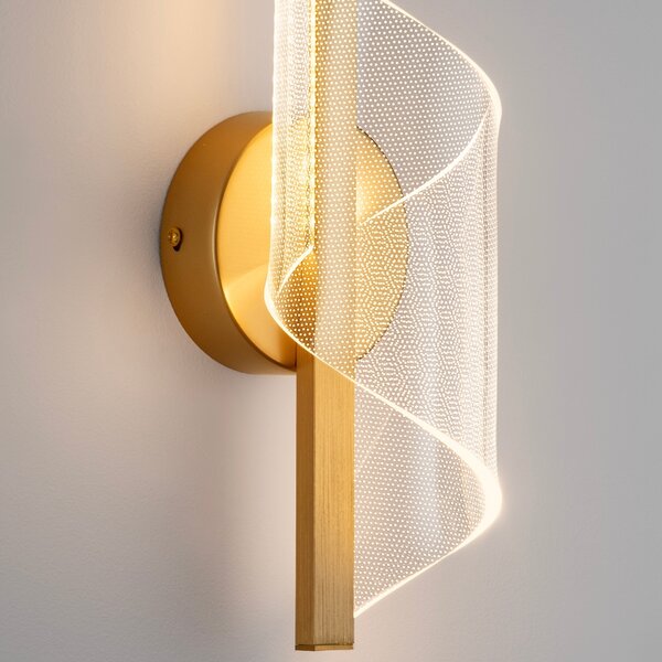 -25 % Dny MOMENTI– Zlaté kovové nástěnné LED světlo Nova Luce Valentin 33 cm