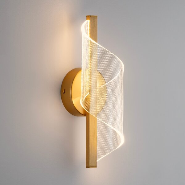 -25 % Dny MOMENTI– Zlaté kovové nástěnné LED světlo Nova Luce Valentin 33 cm