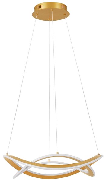 Zlaté kovové závěsné LED světlo Nova Luce Celestia 60 cm